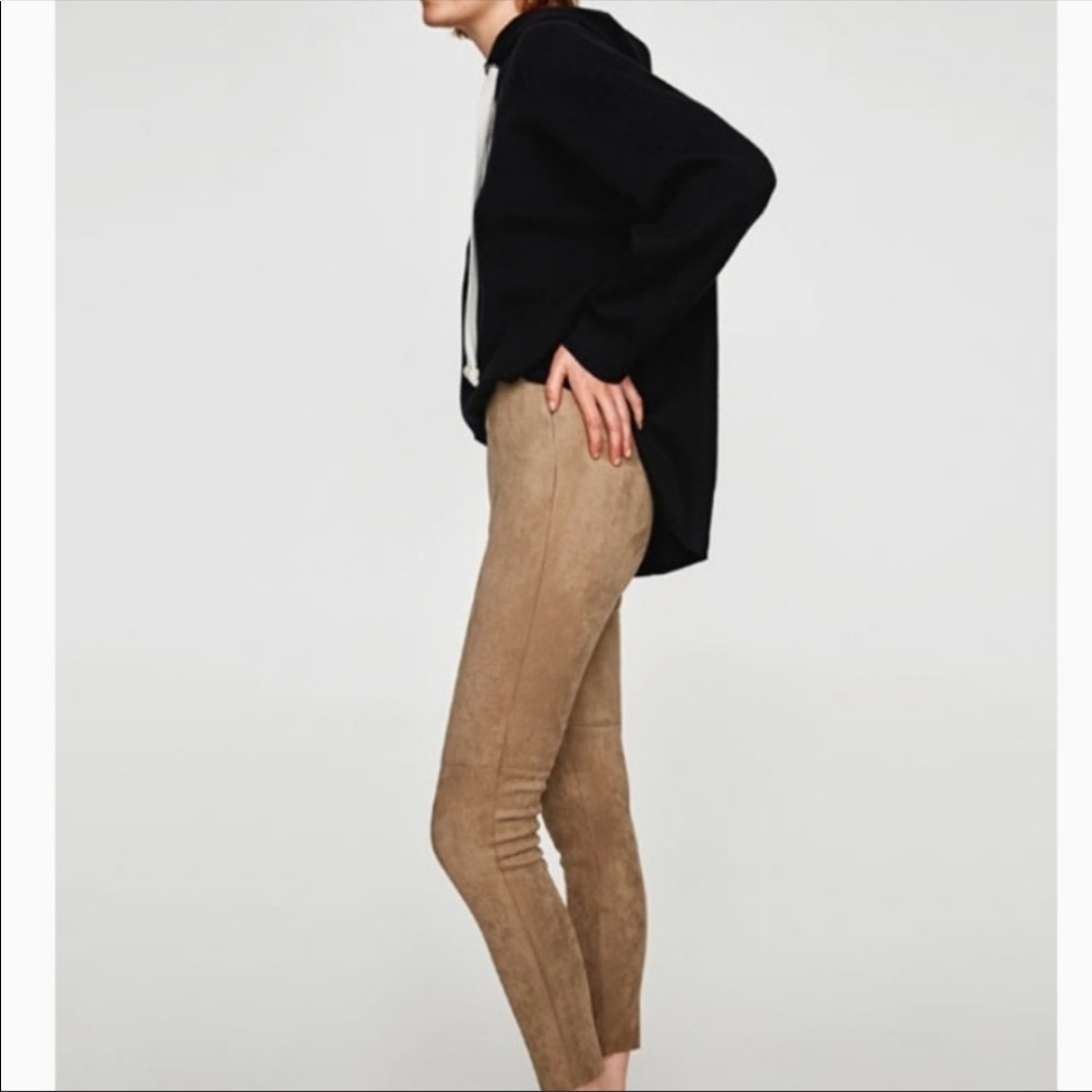 Zara Faux Suede Leggings - Picture 9 of 16